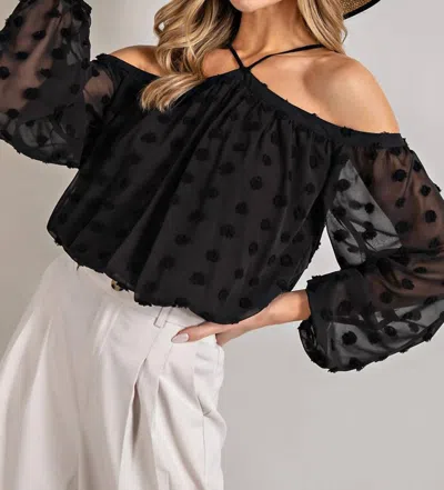 Eesome Off The Shoulder Top With Strap Detail In Black