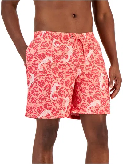 Club Room Mens Printed Quick Dry Swim Trunks In Multi