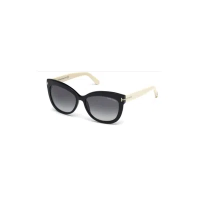 Tom Ford Women's Alistair Sunglasses In Black/ Ivory In Multi