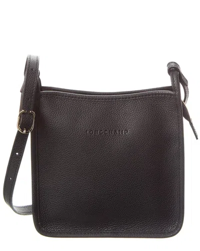 Longchamp Le Foulonne Leather Crossbody In Black