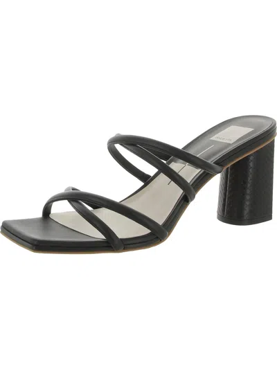 Dolce Vita Patsy Womens Leather Slip On Mule Sandals In Black