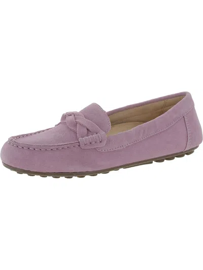 Vionic Montara Womens Suede Slip On Loafers In Purple