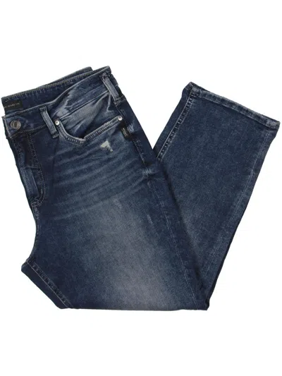 Silver Jeans Co. Plus Womens Mid-rise Stretch Capri Jeans In Multi