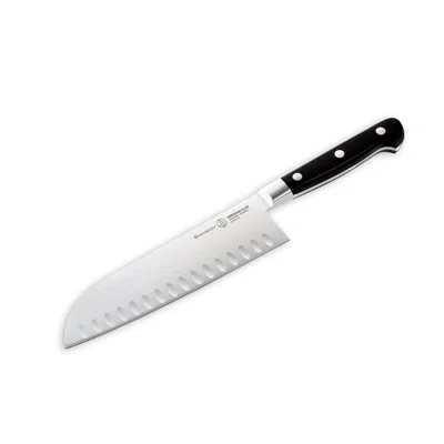 Messermeister Meridian Elite 7-inch Kullenschliff Santoku Knife In Black