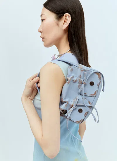 Acne Studios Women Multi-pocket Micro Bag In Blue