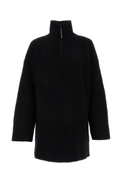Balenciaga Woman Black Wool Oversize Sweater