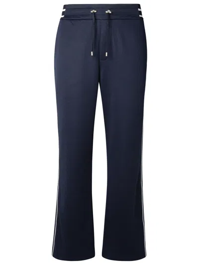 Balmain Cotton-blend Relaxed Sweatpants In Blue