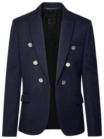 Balmain Blazer 6 Bottoni In Blue