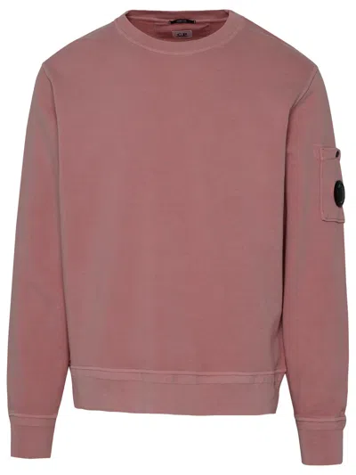 C.p. Company Old Rose Cotton Sweatshirt In Pink