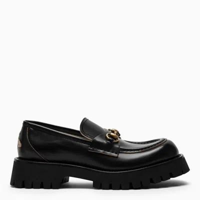 Gucci Horsebit Lug Sole Loafers In Black