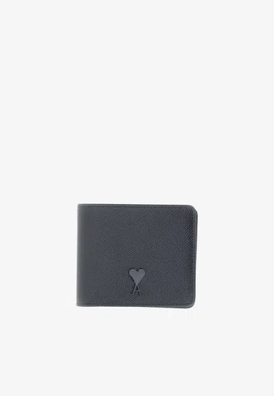 Ami Alexandre Mattiussi Ami De Coeur Folded Wallet In Black