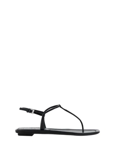 Prada Women Thong Sandals In Black