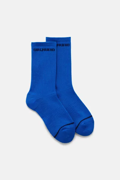 Girlfriend Collective Electra Crew Sock In Blue