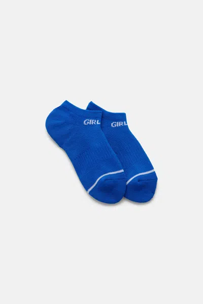 Girlfriend Collective Electra Ankle Sock In Blue
