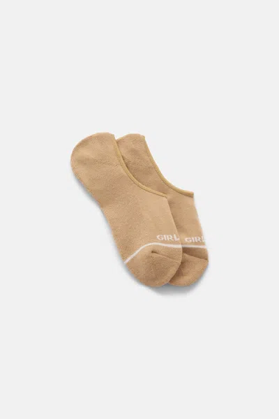 Girlfriend Collective Suede No Show Sock In Brown