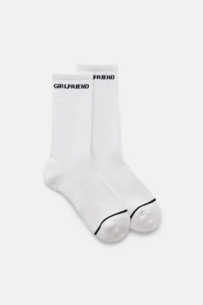 Girlfriend Collective White/black Crew Sock