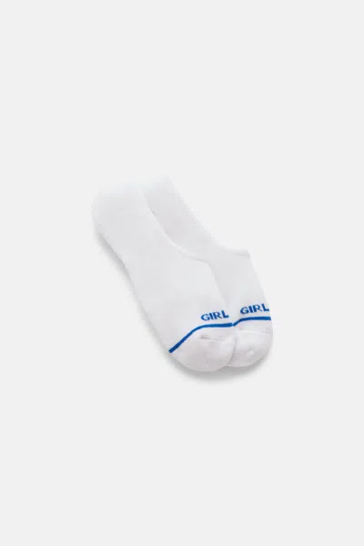 Girlfriend Collective White/electra No Show Sock