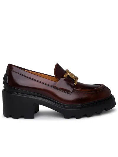 Tod's Woman  Brown Leather Loafers