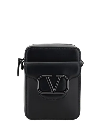 Valentino Garavani Men  Mini Locò Shoulder Bag In Black