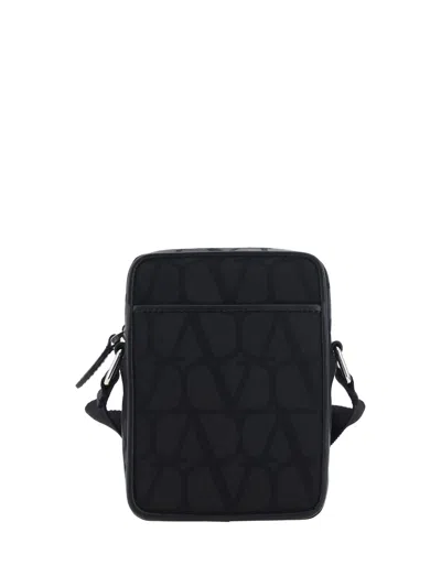 Valentino Garavani Men  Toile Iconographe Shoulder Bag In Black