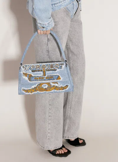 Y/project Women Paris' Best Denim Shoulder Bag In Blue