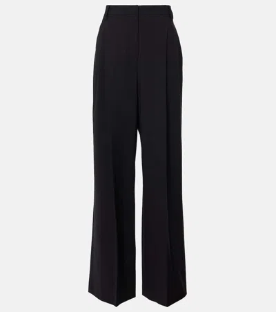 Brunello Cucinelli Wool-blend Straight Trousers In Black