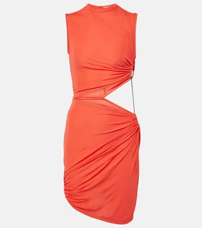 Christopher Esber Verziertes Midikleid Bezel In Orange