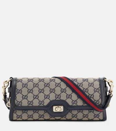 Gucci Small Luce Shoulder Bag In Blue