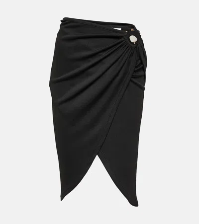 Christopher Esber Ring-detail Wrap Skirt In Black