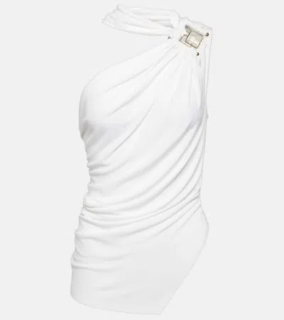 Christopher Esber Ring-detail Draped Halterneck Top In White