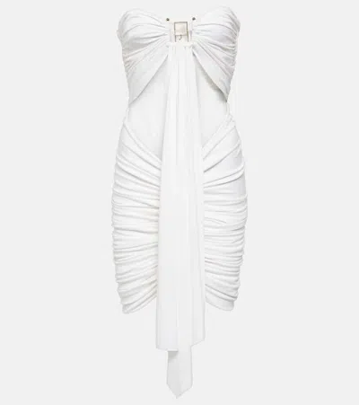 Christopher Esber Ring-detail Ruched Cutout Minidress In White