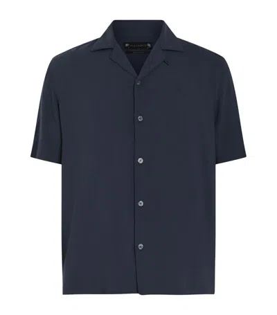 Allsaints Venice Short-sleeve Shirt In Blue