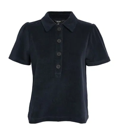 Me+em Towelling Polo Shirt In Navy