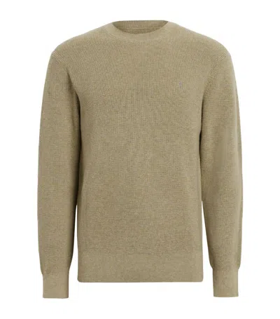 Allsaints Cotton-wool Aspen Sweater In Green