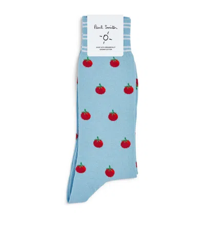 Paul Smith Tomato Socks In Blue