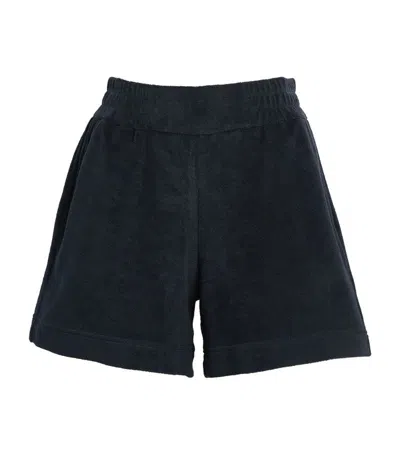 Me+em Cotton-blend Towelling Shorts In Navy