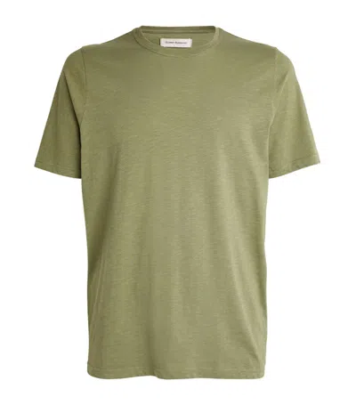 Oliver Spencer Cotton T-shirt In Green