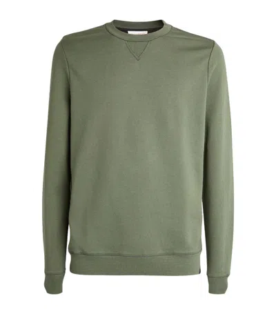 Derek Rose Cotton-modal Quinn Sweatshirt In Green