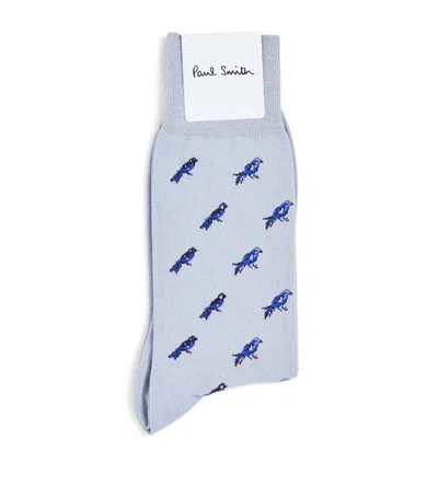 Paul Smith Bird Socks In Blue