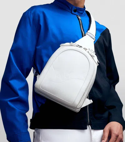 Christian Louboutin Loubifunk Leather Backpack In White
