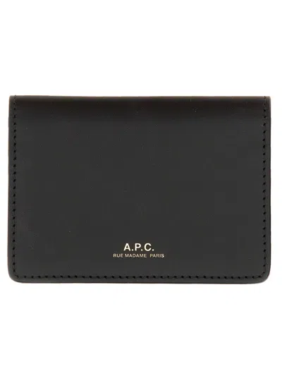 Apc Stefan Horizon Card Holder In Black