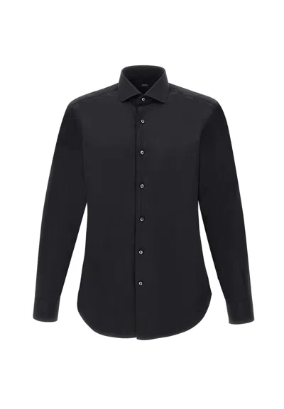Barba Napoli Cotton Shirt In Black