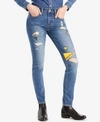 LEVI'S LIMITED 721 HIGH-WAIST PATCHED SKINNY JEANS, CREATED FOR MACY'S