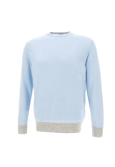 Eleventy Wool And Silk Sweater In Light Blue