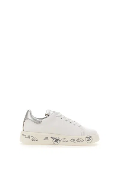 Premiata Belle6823 Leather Sneakers In White