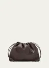 The Row Angy Crossbody Bag In Napa Leather In Dbas Dark Brown A