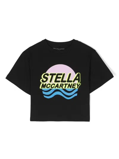 Stella Mccartney Junior Kids'  T-shirt In Black