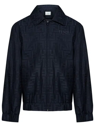 Fendi Kids Jacket In Blue