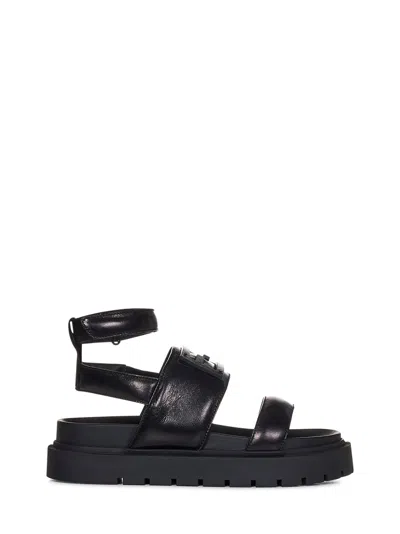 Fendi Kids Sandals In Black