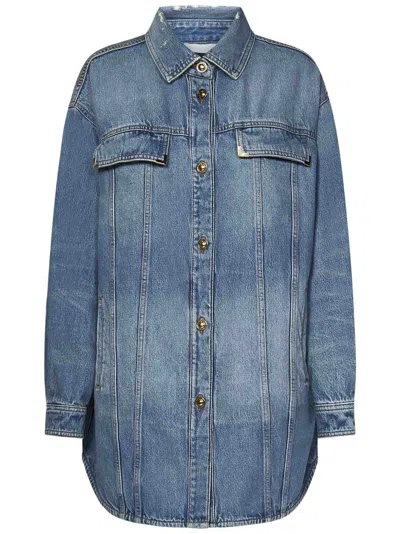 Palm Angels Jacket In Blue